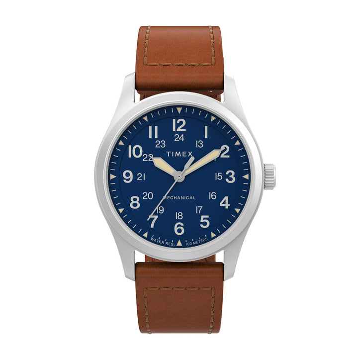 North Field Post Mechanical Hand-wound 38mm Leather Band