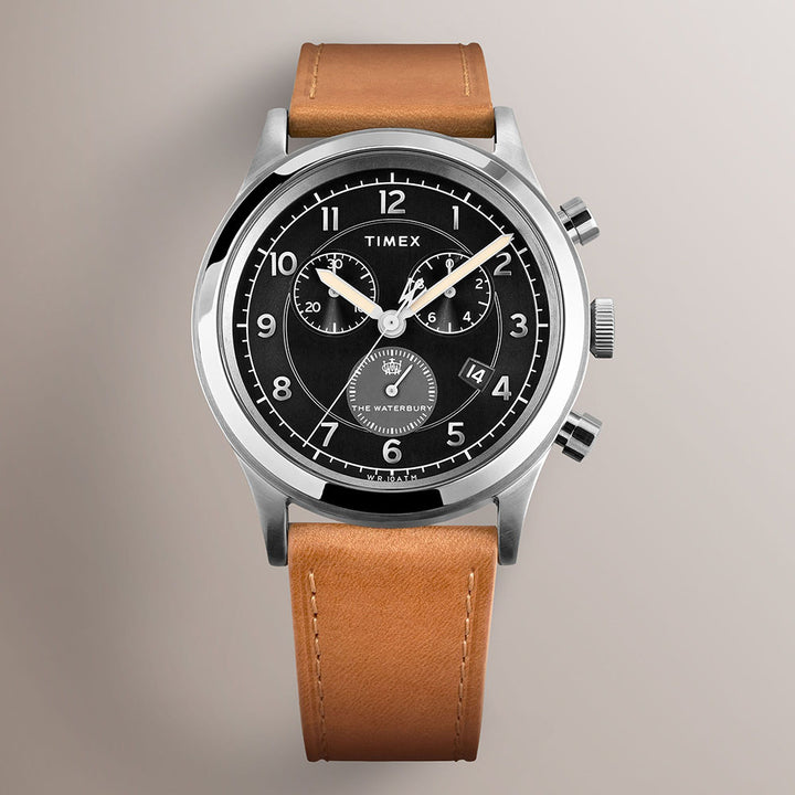 Waterbury Traditional Chronograph 42mm Leather Band