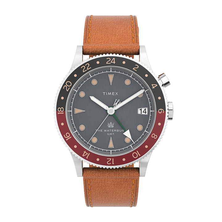 Waterbury Traditional GMT Date 39mm Leather Band