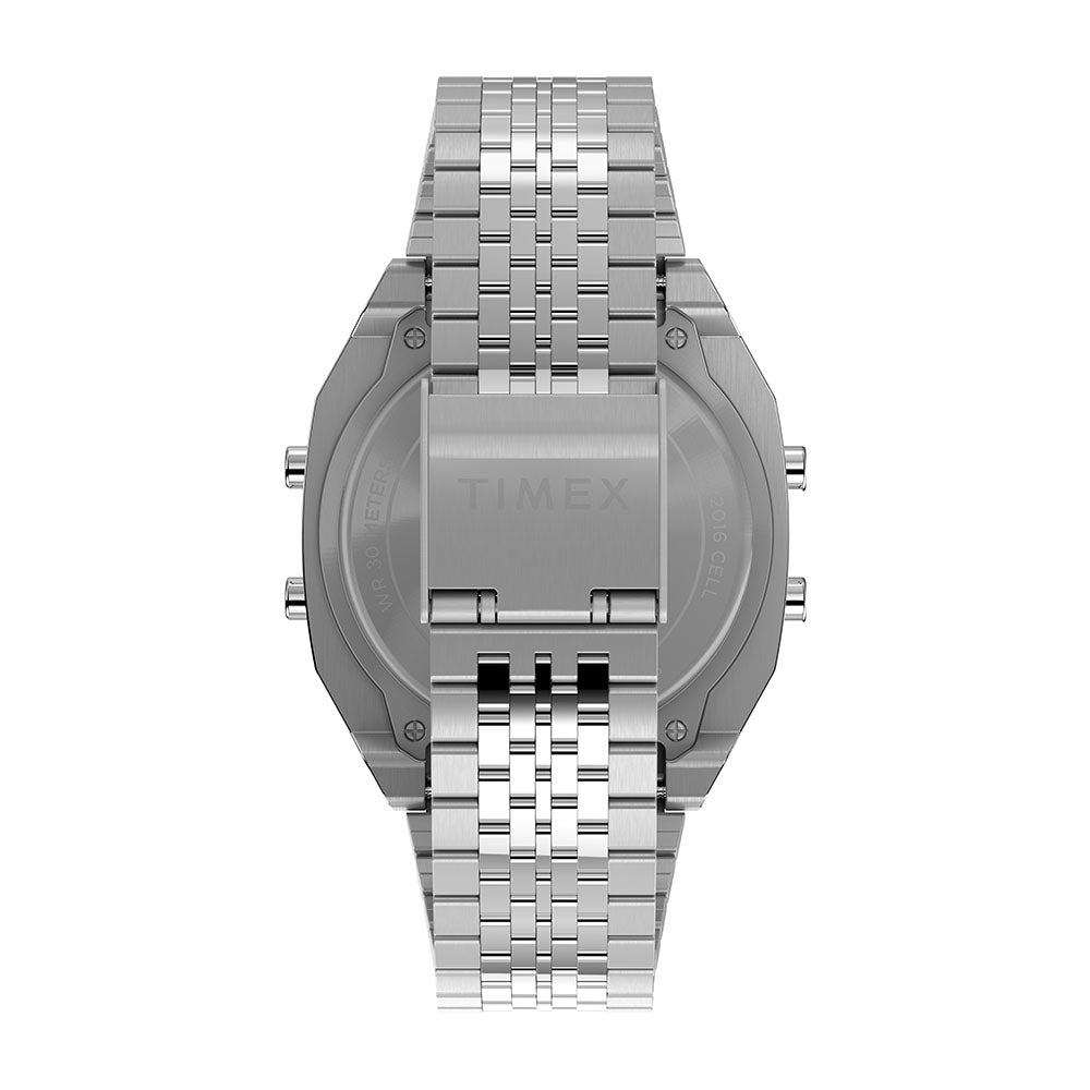 Timex 80 Digital 34mm Stainless Steel Band