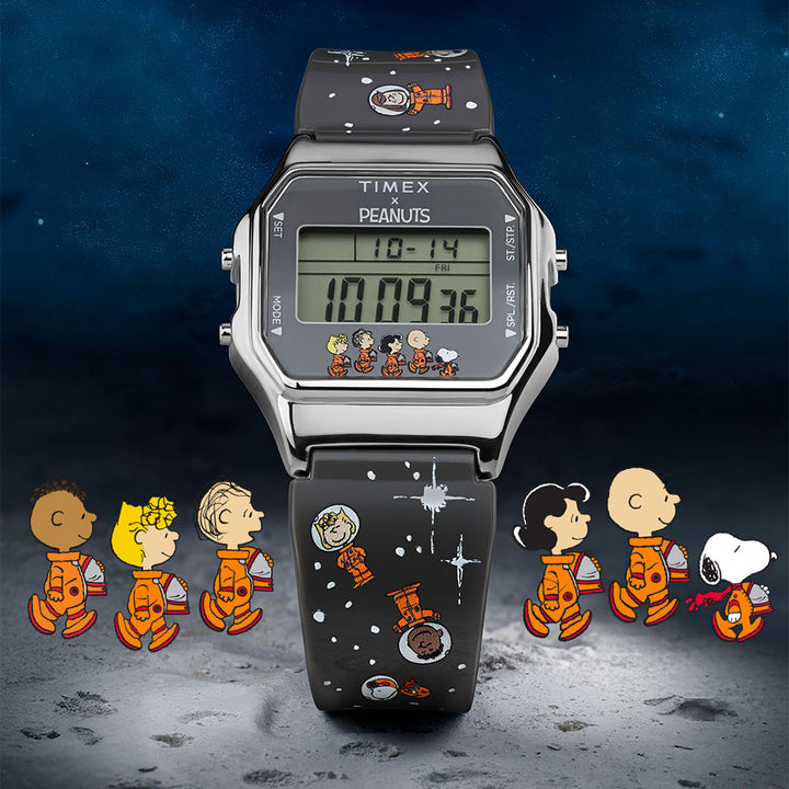 Timex T80 x Peanuts Space Digital 34mm Resin Band