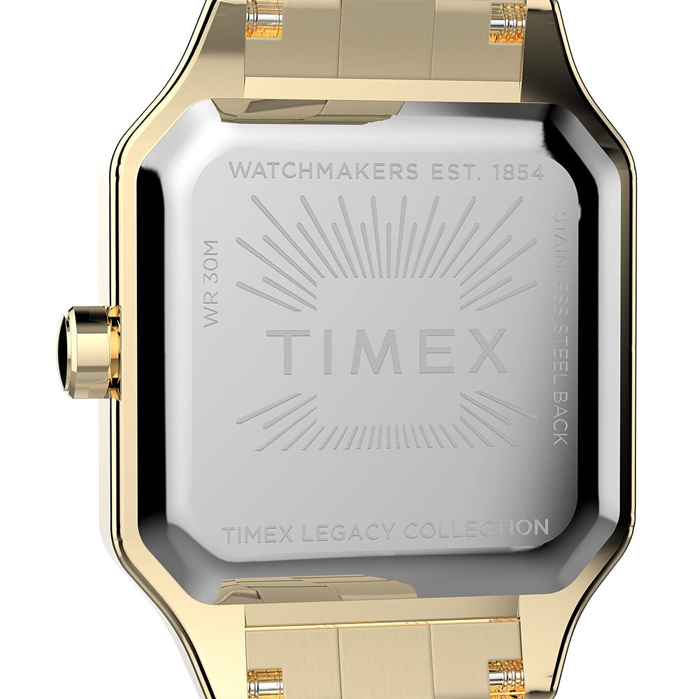 Legacy Square 2-Hand 23mm Stainless Steel Band