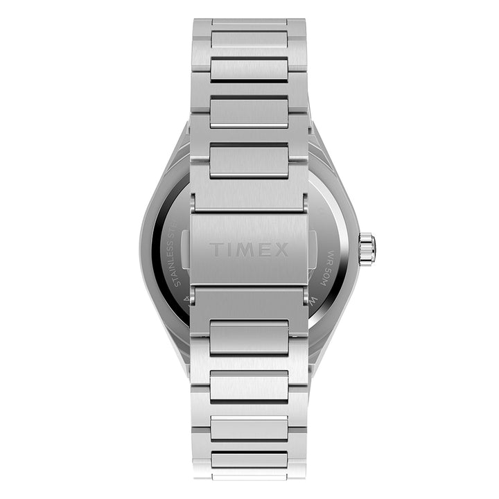 Q Timex Continental Gmt 39mm Stainless Steel Band