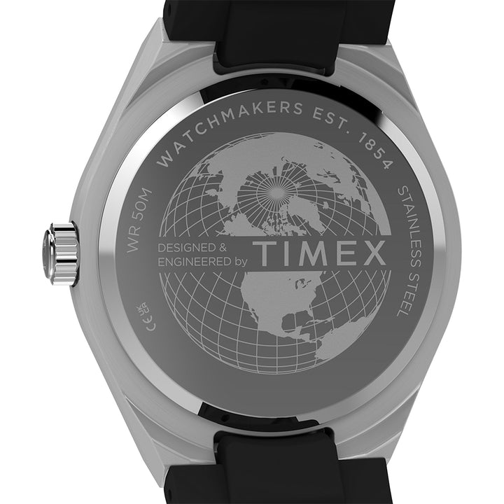 Q Timex Continental Gmt 39mm Rubber Band