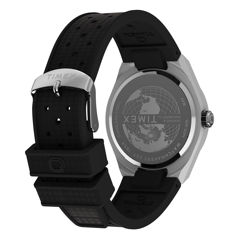 Q Timex Continental Gmt 39mm Rubber Band