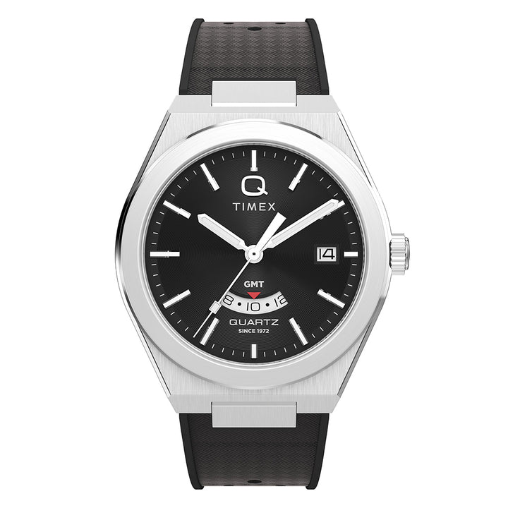 Q Timex Continental Gmt 39mm Rubber Band