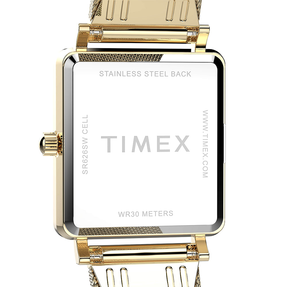 Transcend Rectangle 3-Hand 22mm Stainless Steel Band