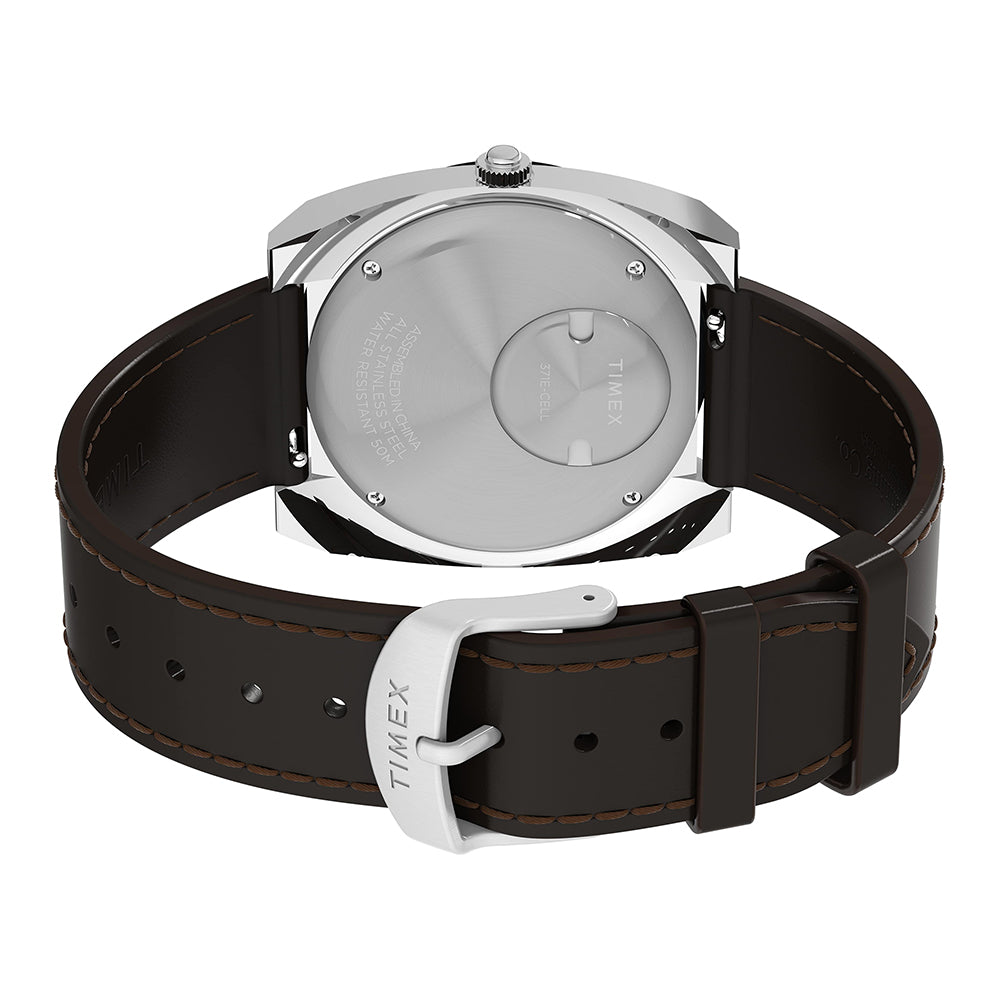 Q Timex 1972 Reissue Date 39mm Leather Band