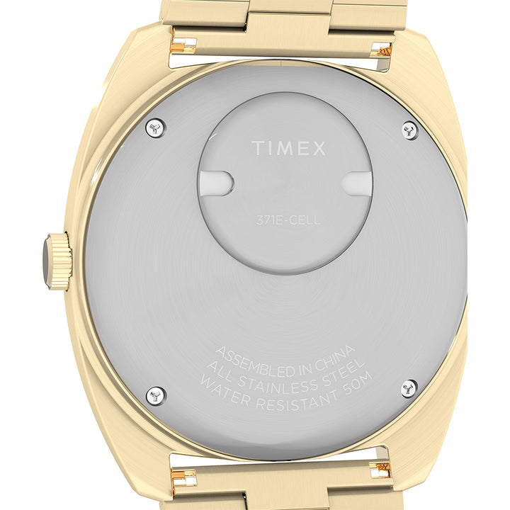 Q Timex Enigma Day-Date 37mm Stainless Steel Band