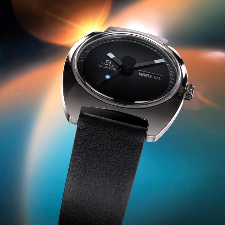 Q Timex Enigma Day-Date 37mm Leather Band