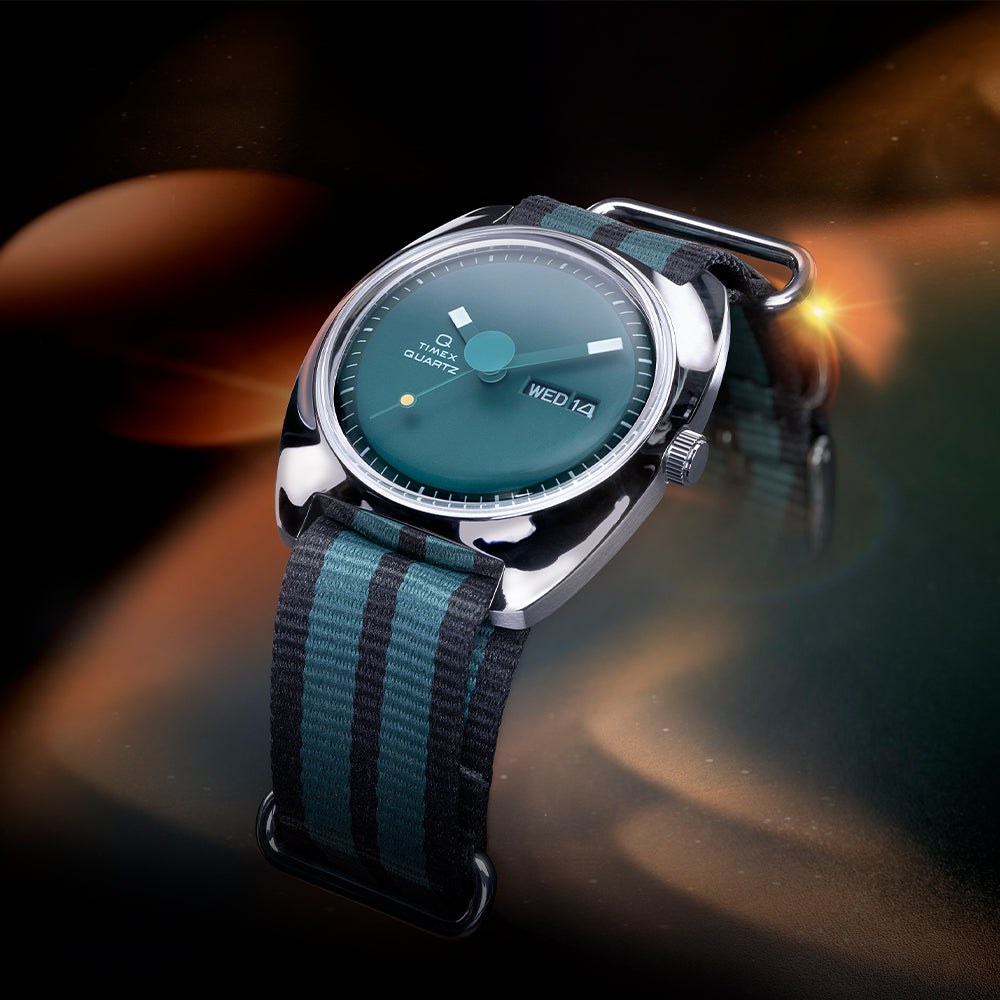 Q Timex Enigma Day-Date 37mm Fabric Band