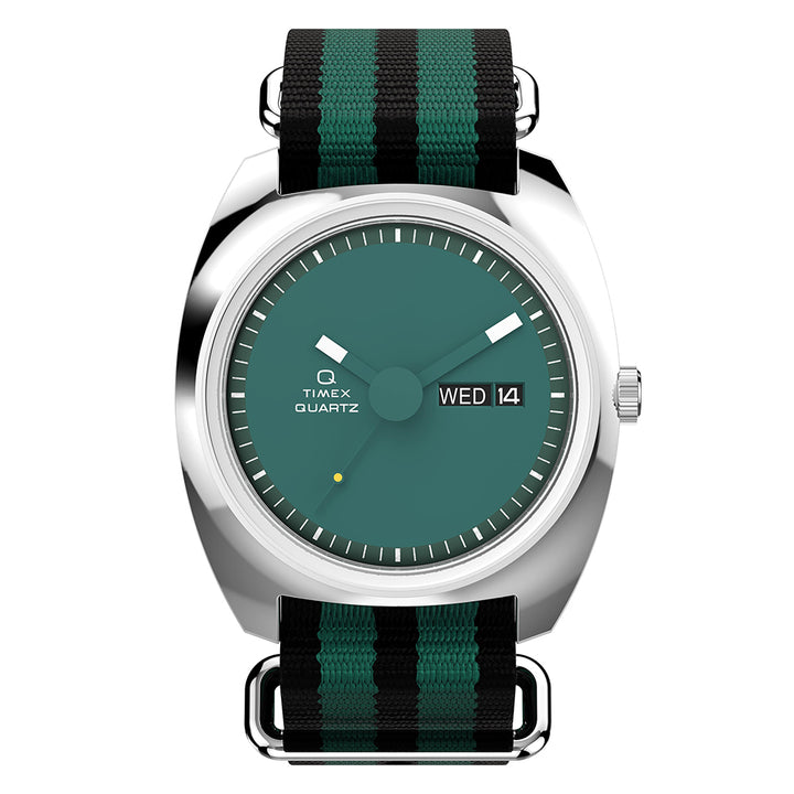 Q Timex Enigma Day-Date 37mm Fabric Band