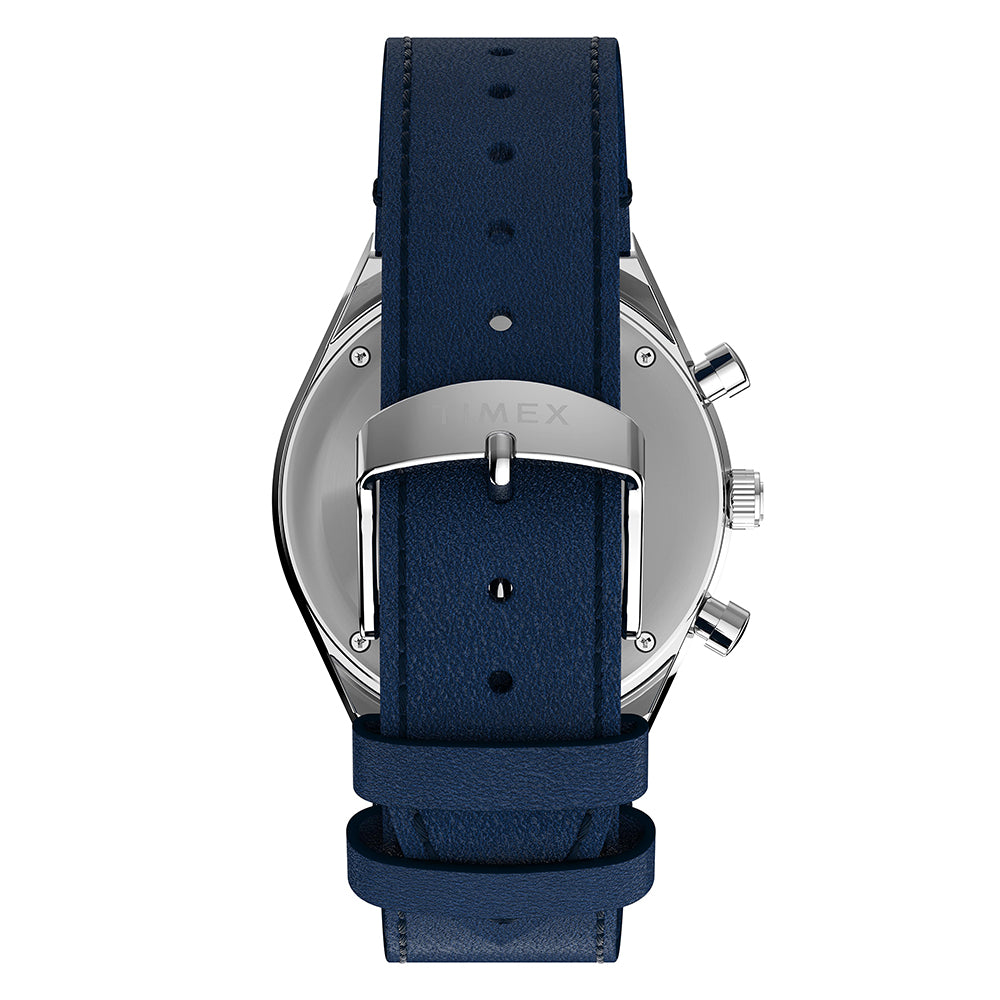 Q Timex Chronograph 40mm Leather Band