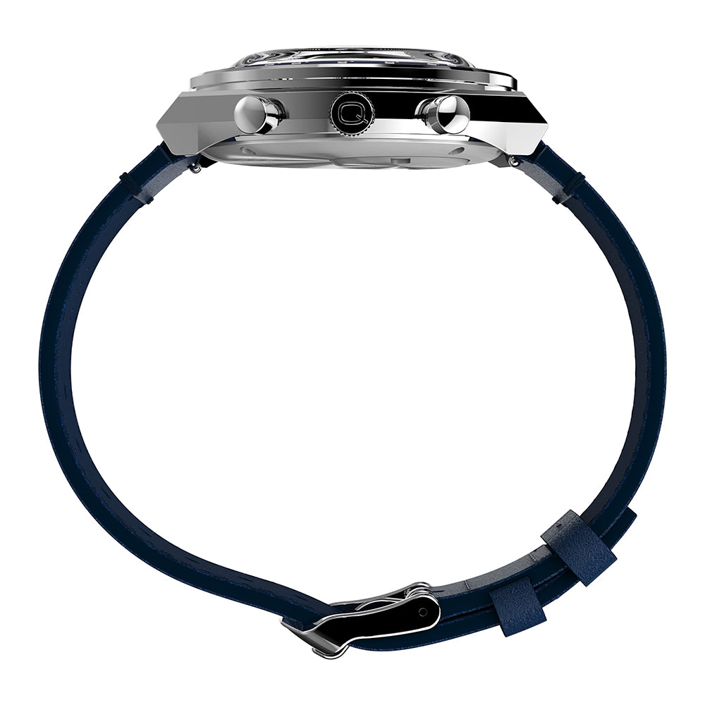 Q Timex Chronograph 40mm Leather Band