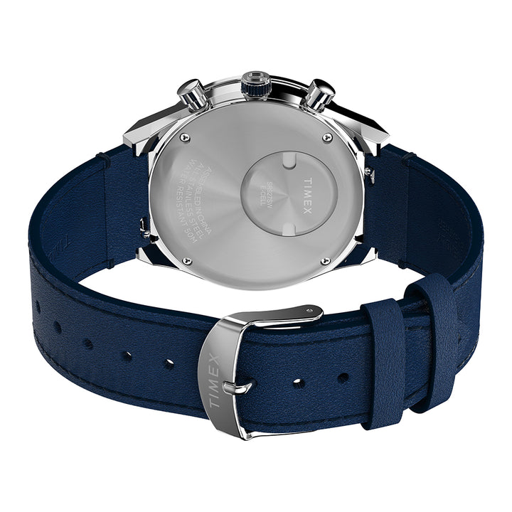 Q Timex Chronograph 40mm Leather Band