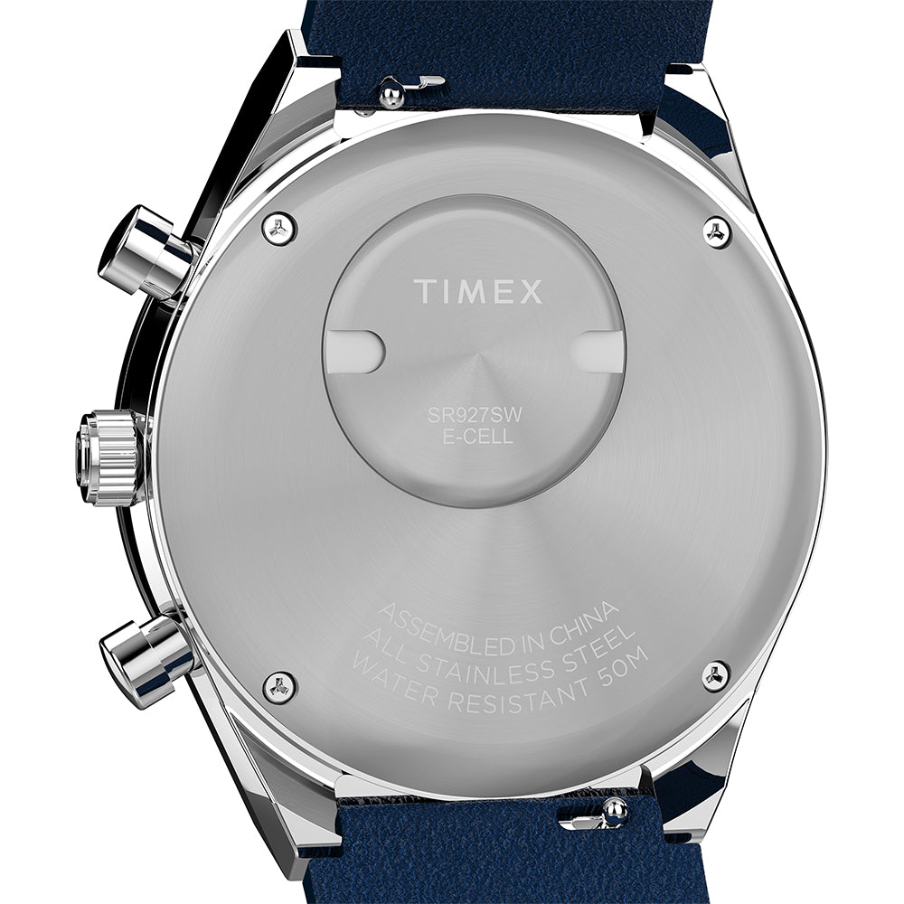 Q Timex Chronograph 40mm Leather Band