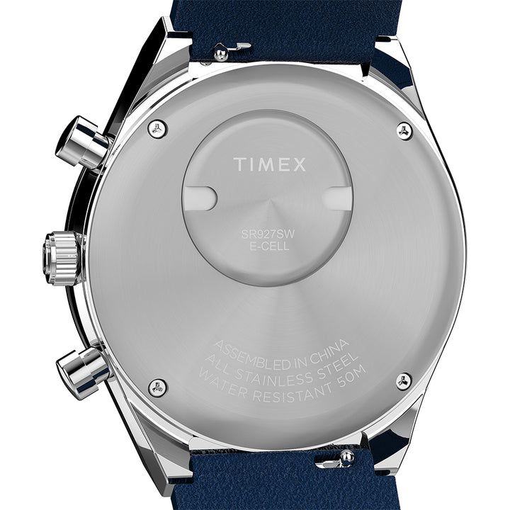 Q Timex Chronograph 40mm Leather Band