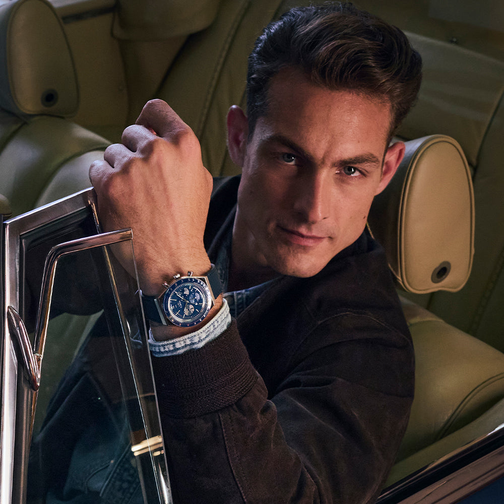 Q Timex Chronograph 40mm Leather Band