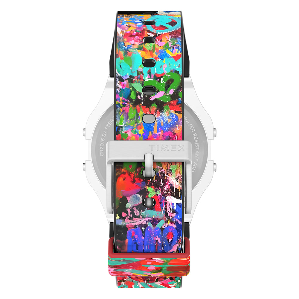 Timex X Tv Boy Digital 34mm Stainless Steel Band