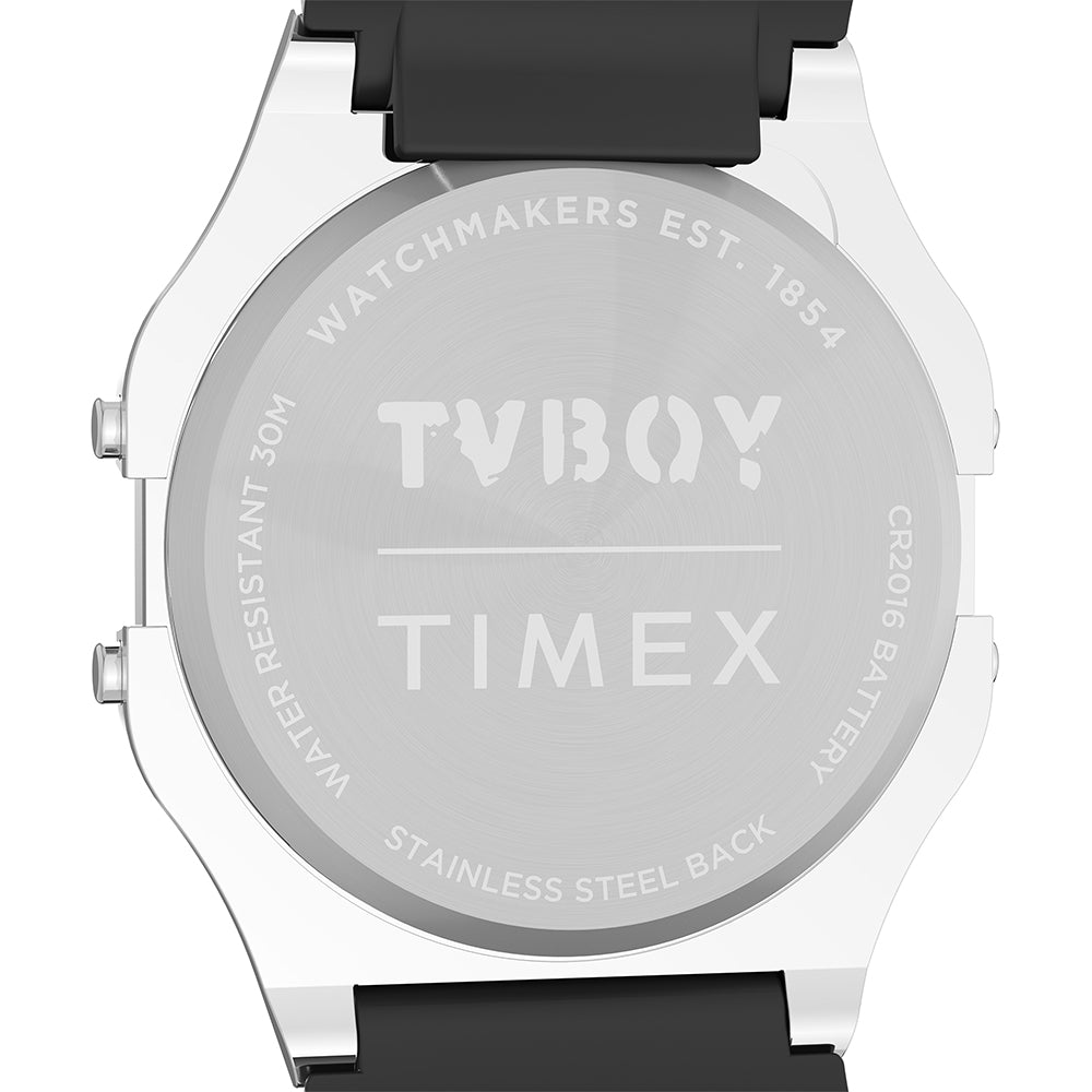 Timex X Tv Boy Digital 34mm Stainless Steel Band