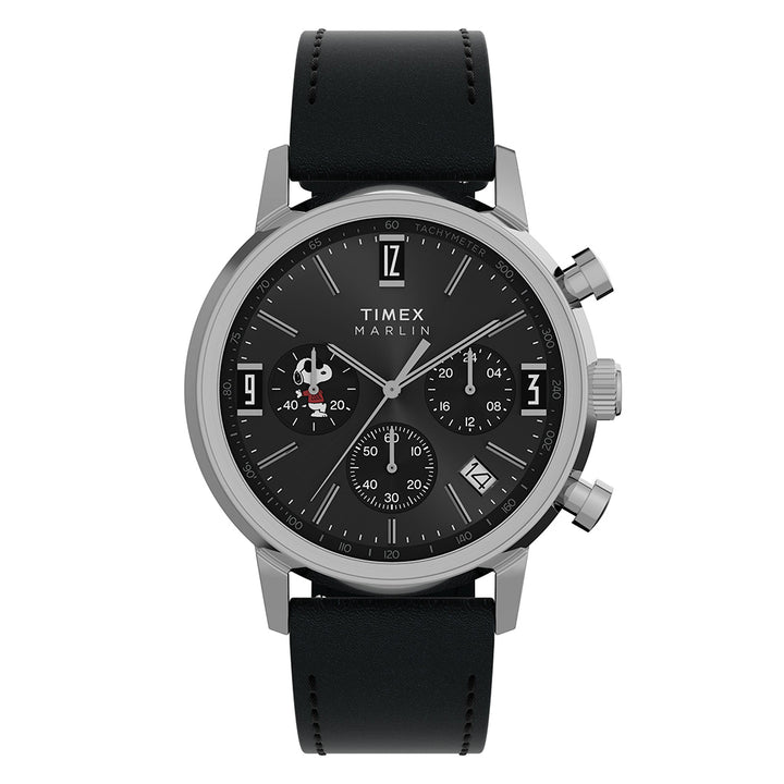 Marlin Quartz x Peanuts Chronograph 40mm Leather Band