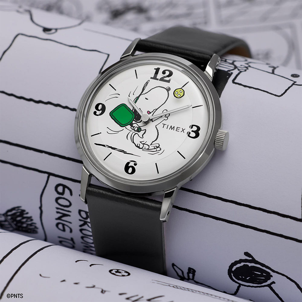 Marlin Quartz x Peanuts 3-Hand 38mm Leather Band