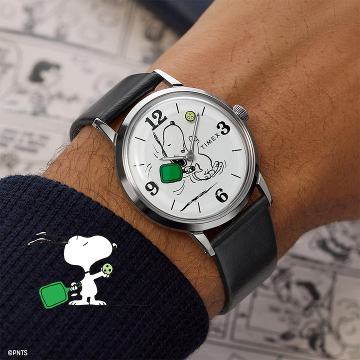 Marlin Quartz x Peanuts 3-Hand 38mm Leather Band