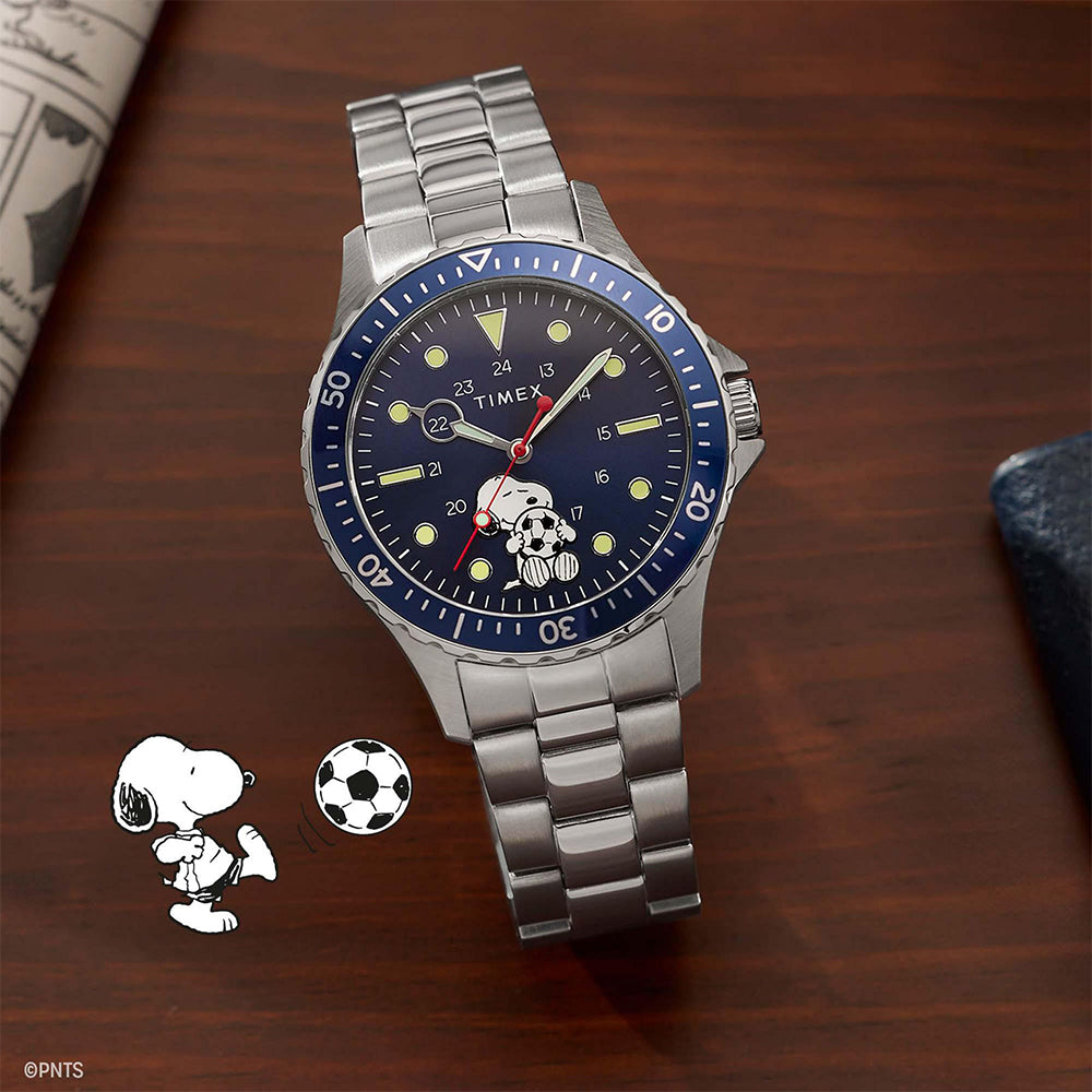 Navi x Peanuts 3-Hand 41mm Stainless Steel Band