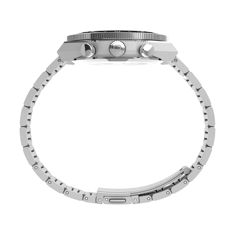 Q Timex Continental Chronograph 40mm Stainless Steel Band