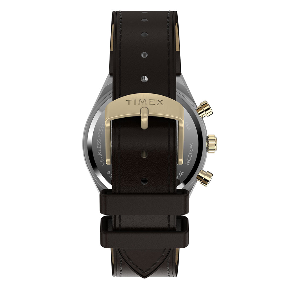 Q Timex Continental Chronograph 40mm Leather Band