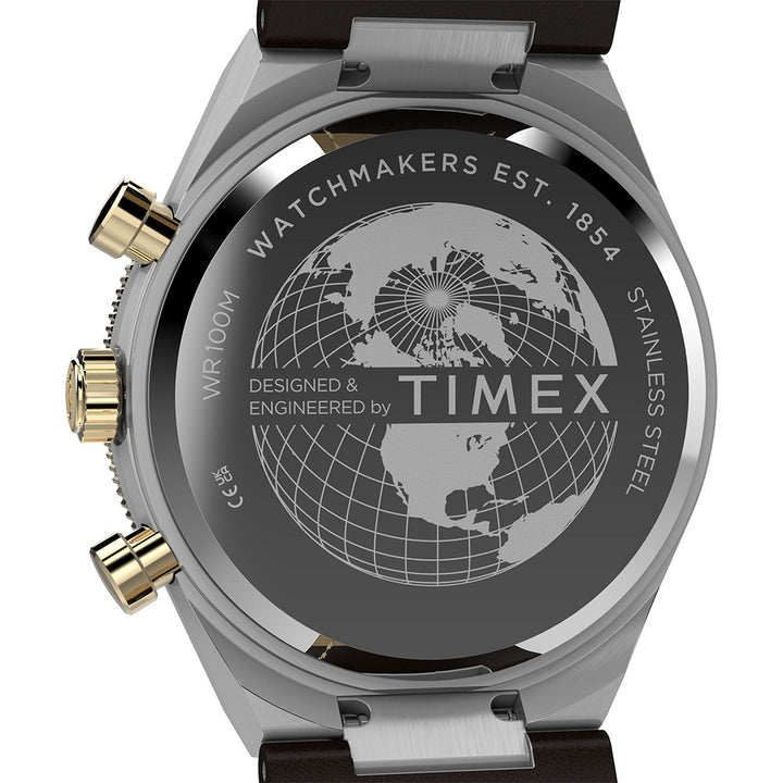 Q Timex Continental Chronograph 40mm Leather Band