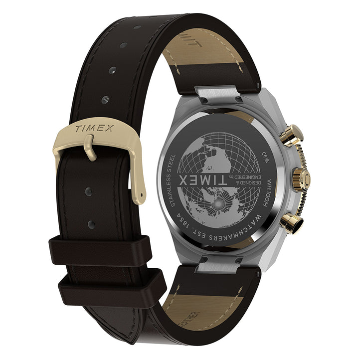 Q Timex Continental Chronograph 40mm Leather Band