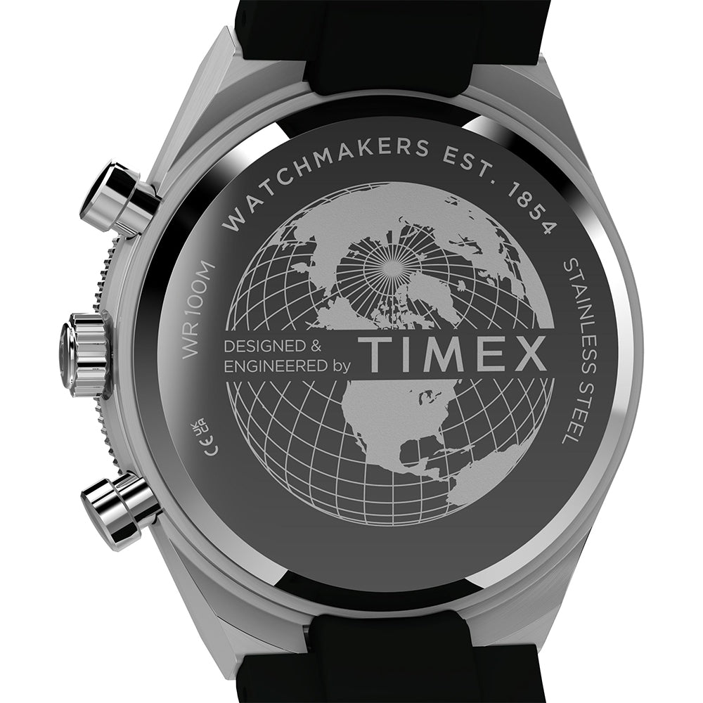 Q Timex Continental Chronograph 40mm Silicone Band