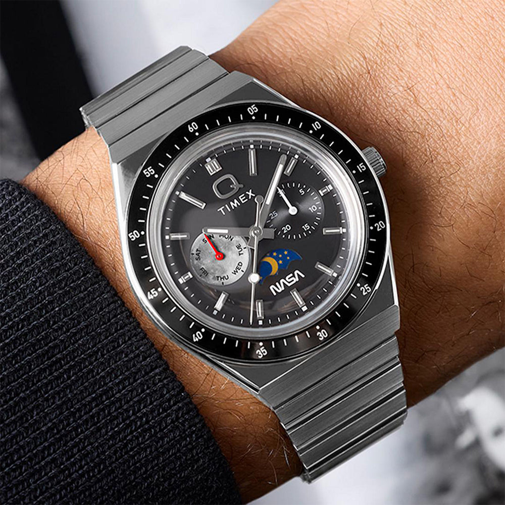 Q Timex x Nasa Multifunction 40mm Stainless Steel Band