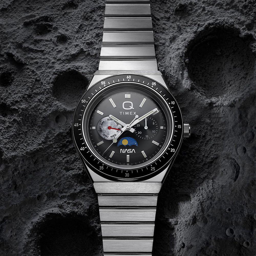 Q Timex x Nasa Multifunction 40mm Stainless Steel Band