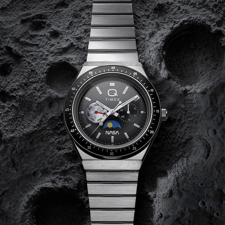 Q Timex x Nasa Multifunction 40mm Stainless Steel Band
