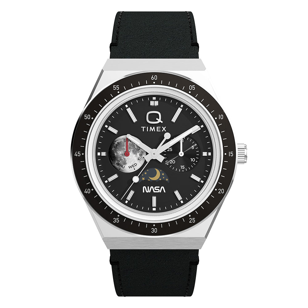 Q Timex x Nasa Multifunction 40mm Leather Band