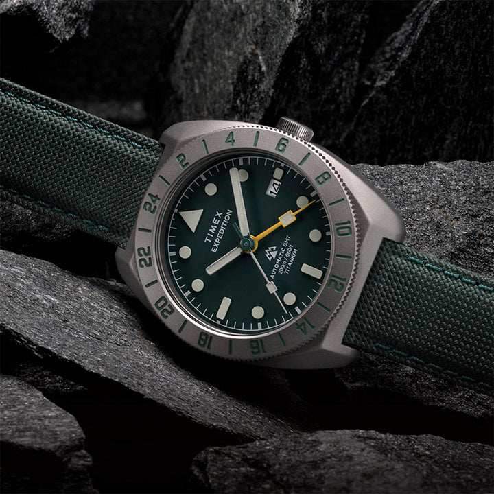 Expedition Pioneer Titanium Automatic Gmt 41mm Fabric Band