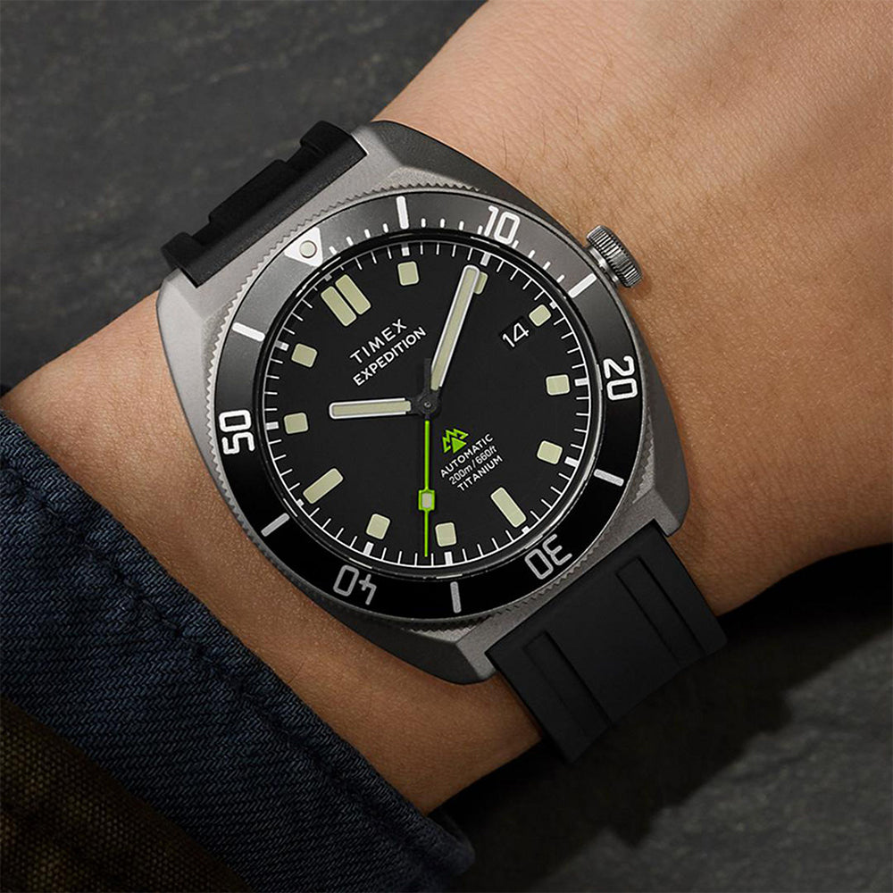 Expedition Pioneer Titanium Automatic 41mm Silicone Band