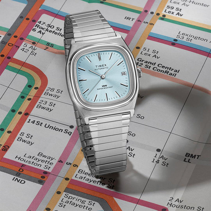 Timex Automatic 1983 E Line Reissue Automatic 34mm Stainless Steel Band