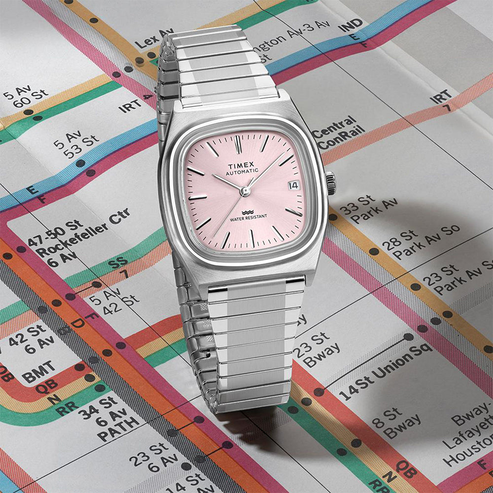 Timex Automatic 1983 E Line Reissue Automatic 34mm Stainless Steel Band