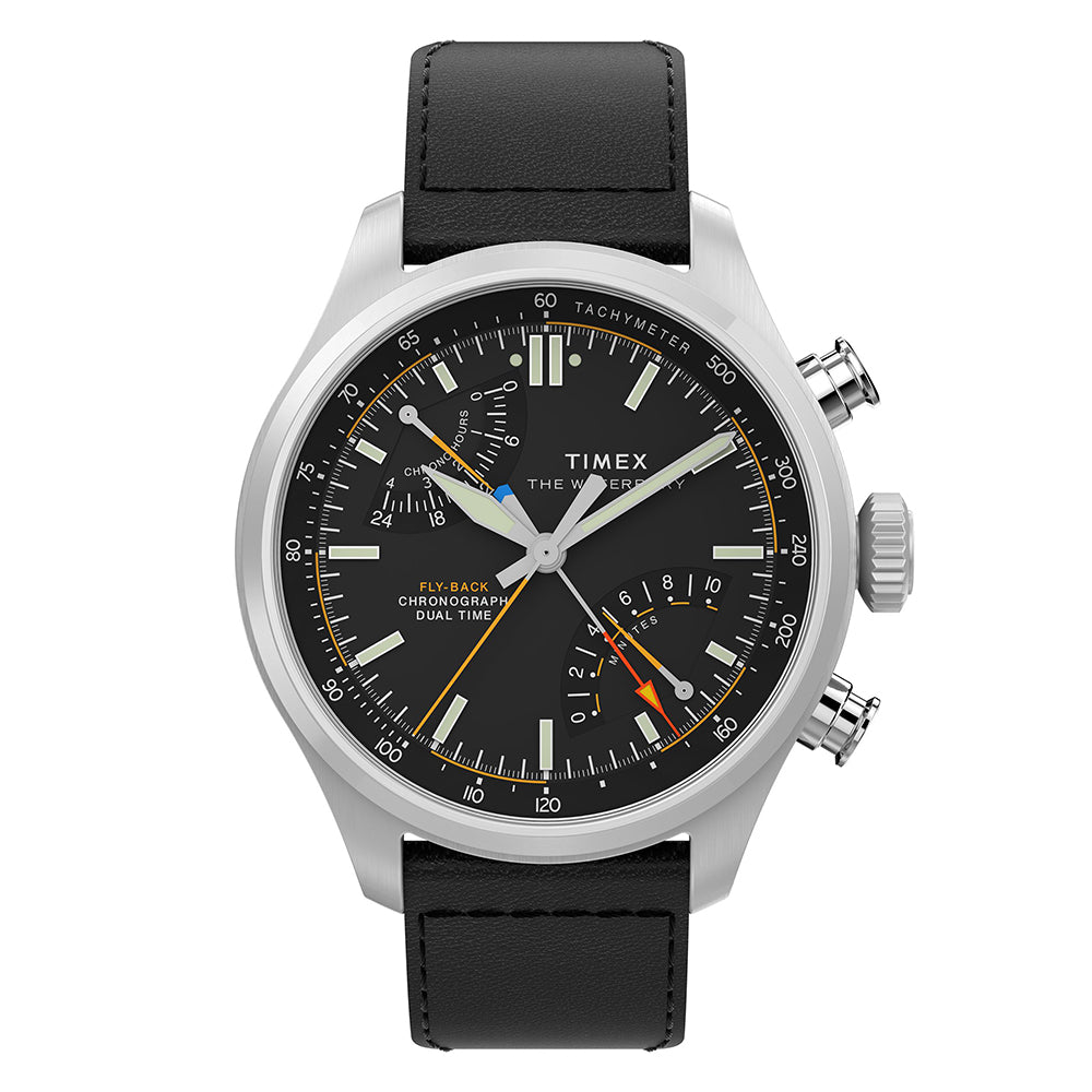 Waterbury Ace Fly-Back Chronograph 43mm Leather Band