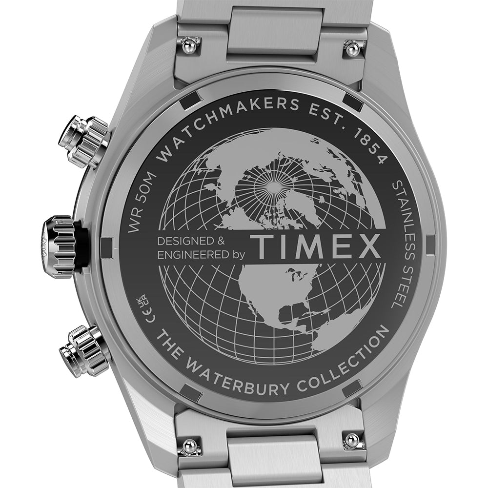 Waterbury Heritage Chronograph 39mm Stainless Steel Band