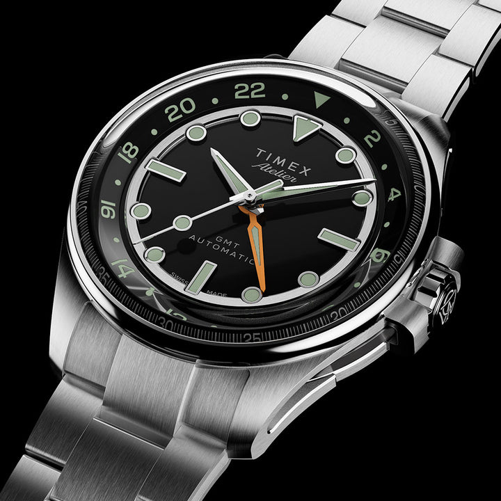 Timex Atelier GMT24 M1A GMT 40mm Stainless Steel Band