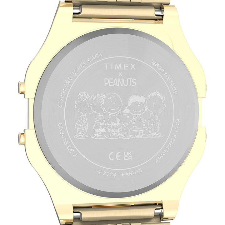 Timex T80 x Peanuts Digital 34mm Stainless Steel Band