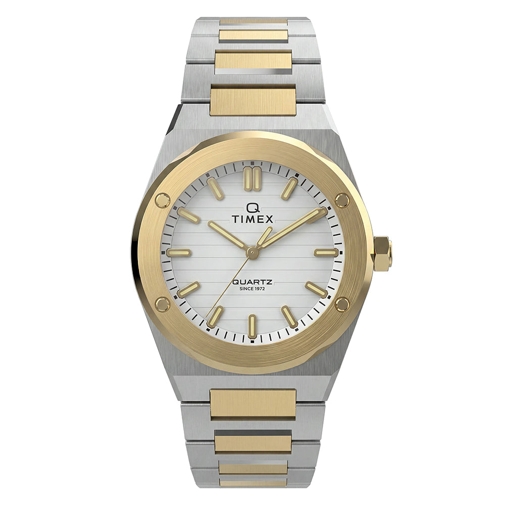 Q Timex Marbella 3-Hand 34mm Stainless Steel Band