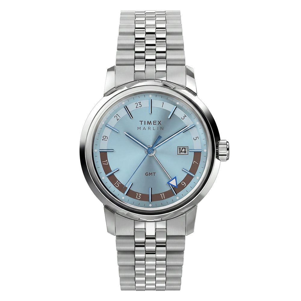 Marlin Quartz Gmt Date 40mm Stainless Steel Band