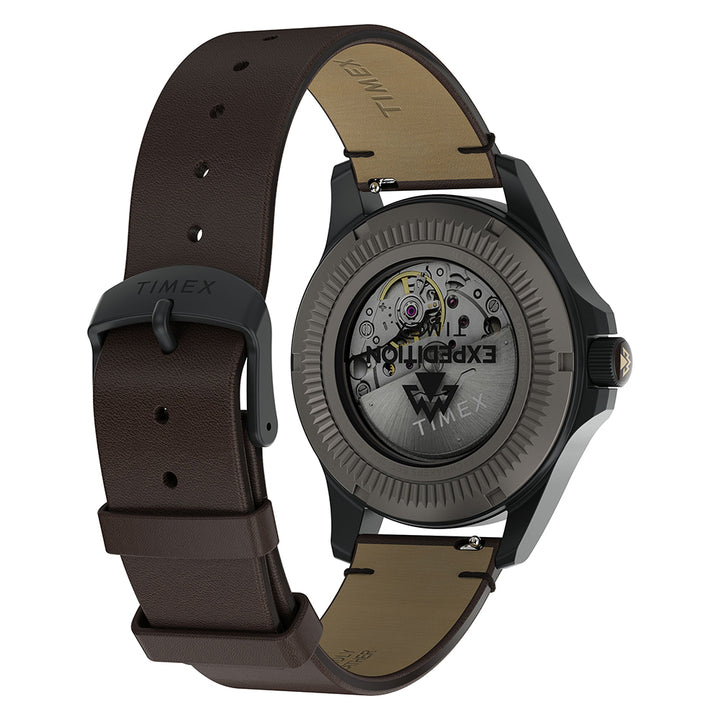 Expedition Field Post Titanium Automatic 41mm Leather Band