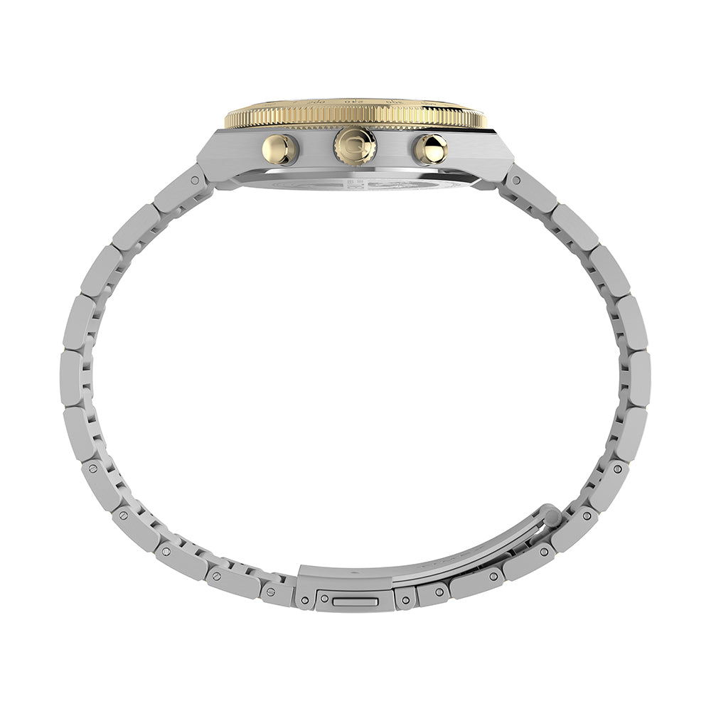 Q Timex Continental Chronograph 36mm Stainless Steel Band