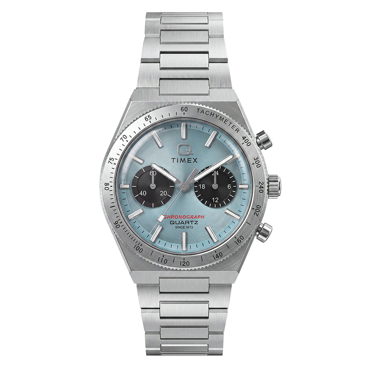 Q Timex Continental Chronograph 36mm Stainless Steel Band